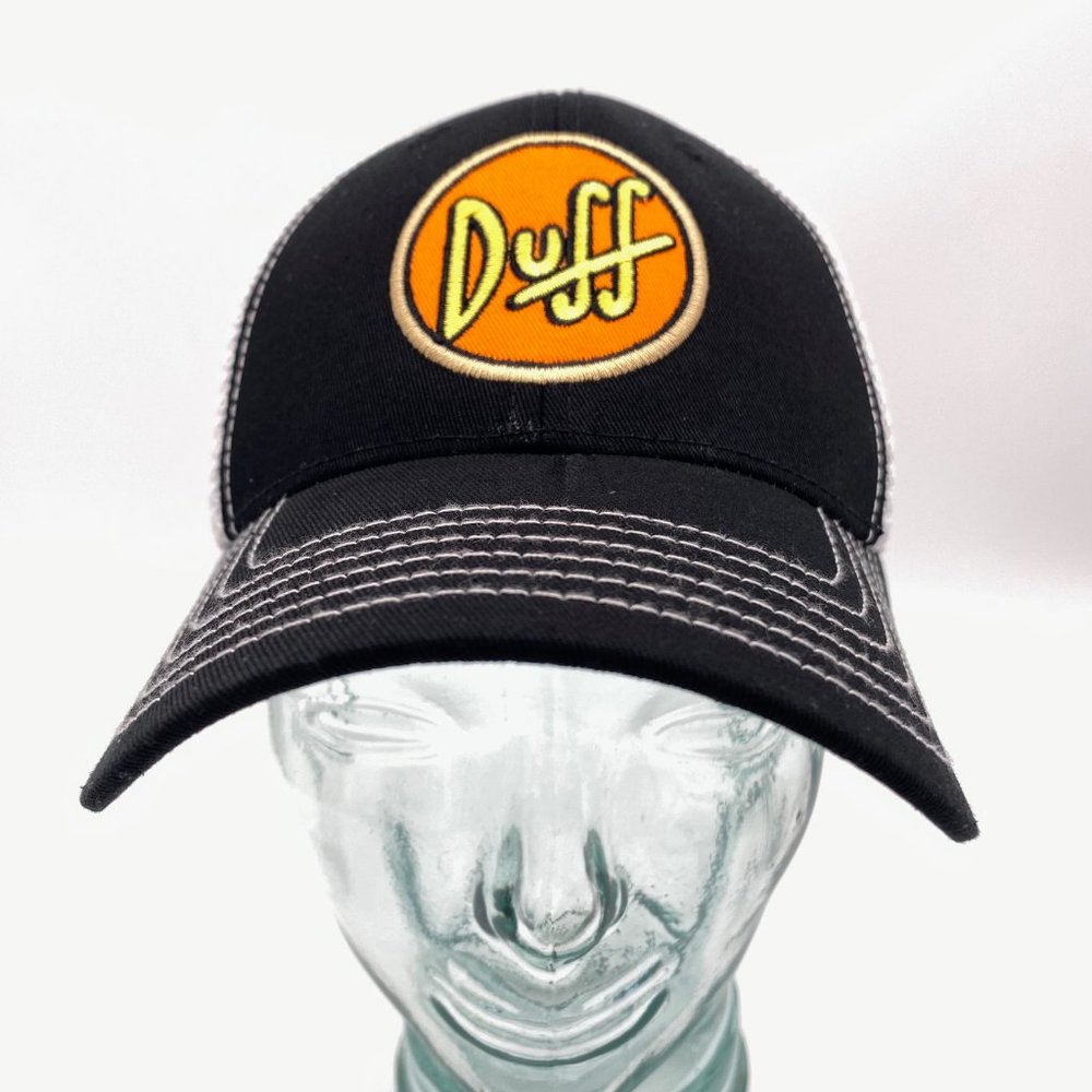 Universal Studios The Simpsons Duff Beer Hat Adjustable Cap Mesh Back OS Black